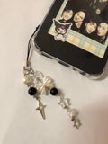 Black Bow Phone Charm
