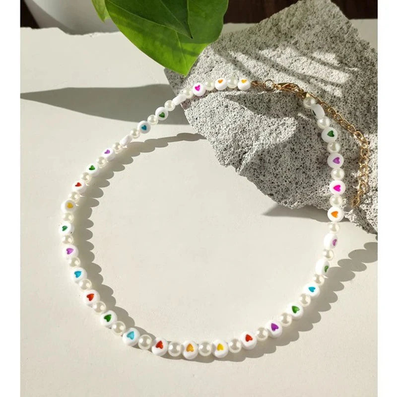 Multi Colour Heart Necklace