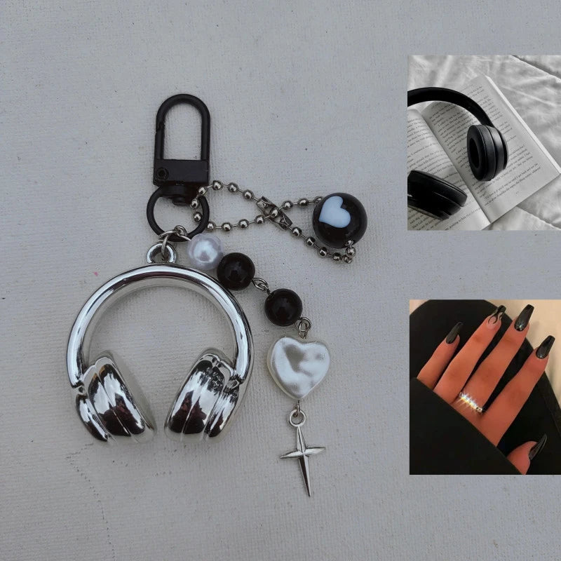 Silver Headphone Bag Tag