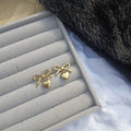 Bow Heart Anti Tanish Earrings