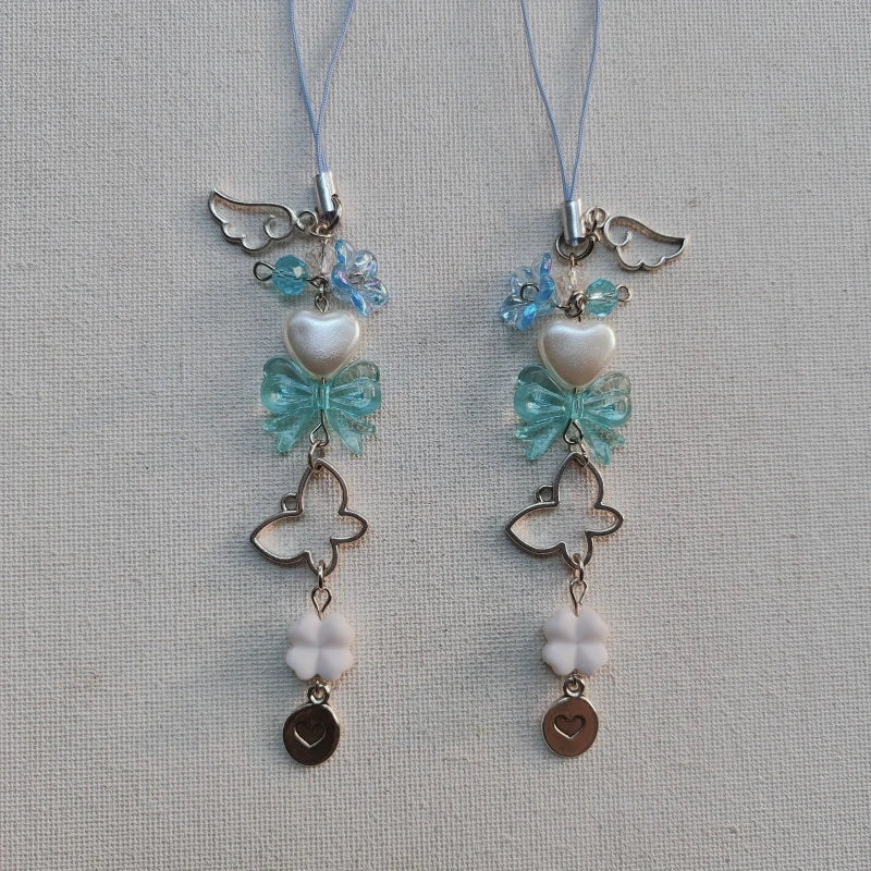 Butterfly Blue Phone Charm