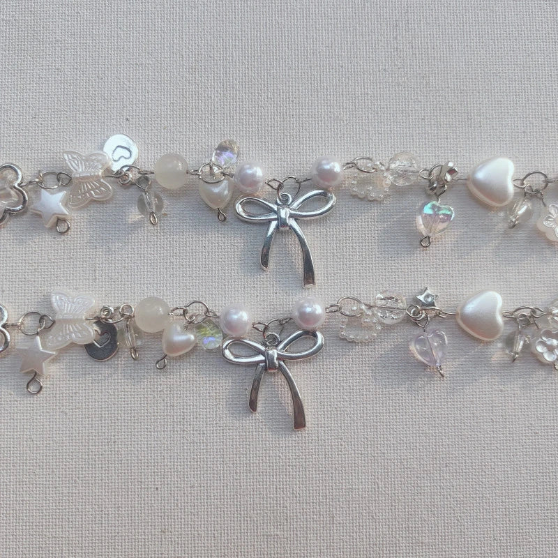 Bow White Bracelet