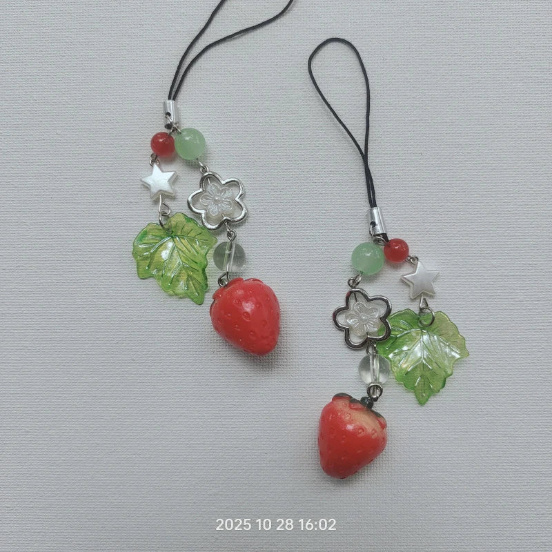 Maple Strawberry Phone Charm