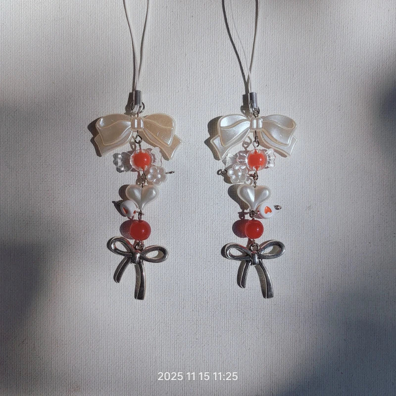 Red Bow Phone Charm