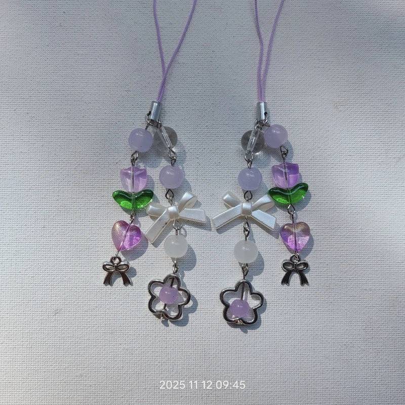 Purple Tulip Phone Charm