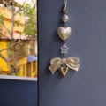 Drop Bow Heart Phone Charm