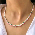 Pink Cherry Beaded Necklace