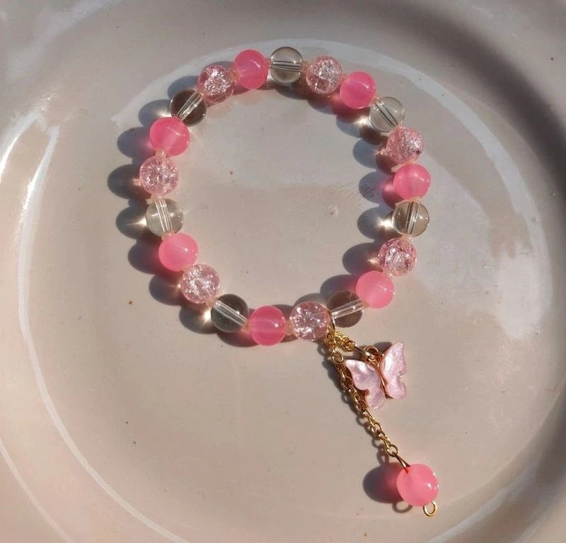 Pink Butterfly Korean Bracelet