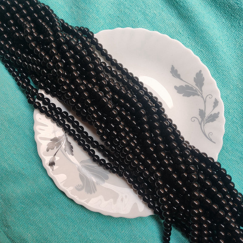 Black 8mm Glass Beads