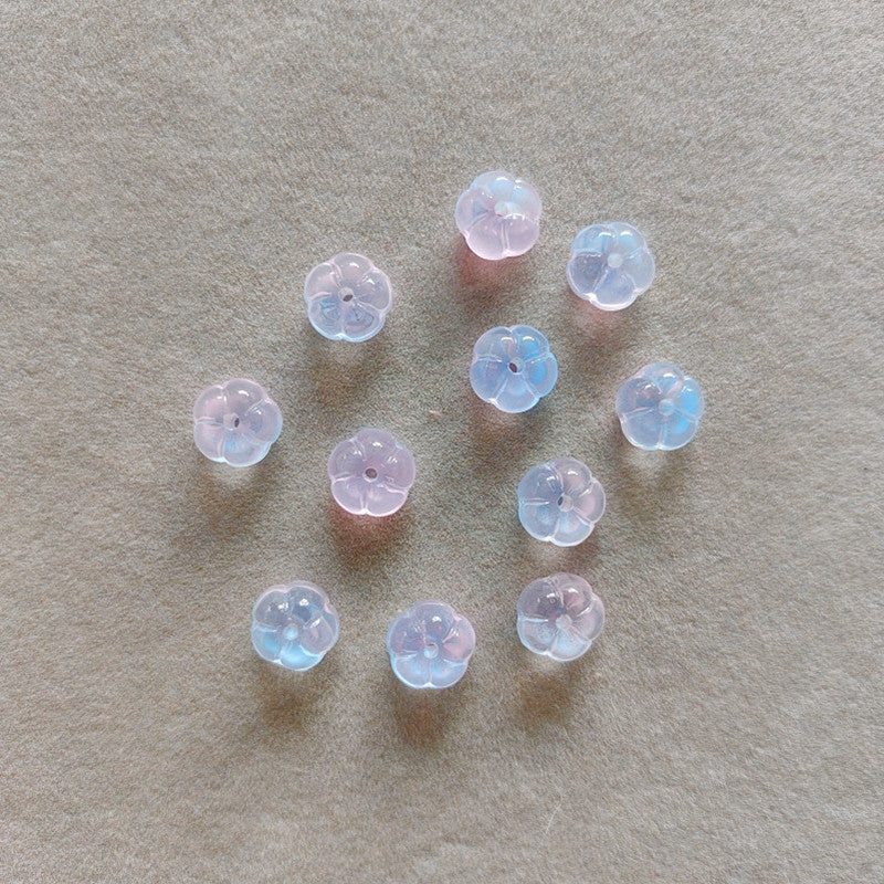Pink Dual Flower Beads Per Piece