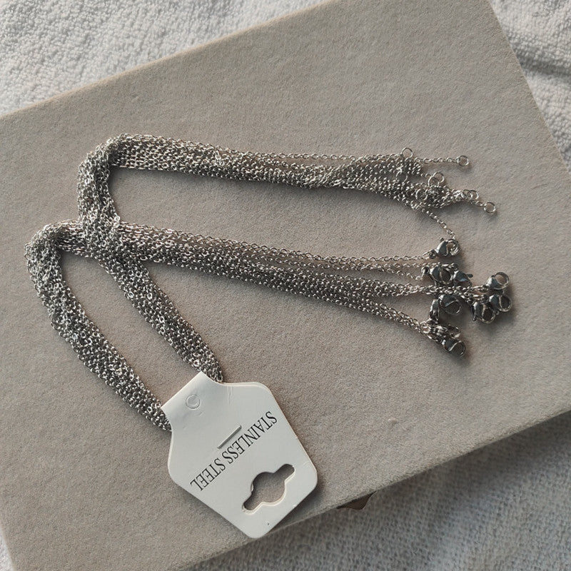 Silver Stainless Steel Readymade Chain Per Piece