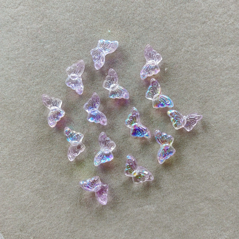 Purple Glass  premium Butterfly Per Piece