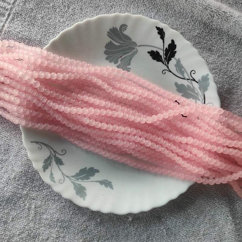 Pink 6mm Glass Beads