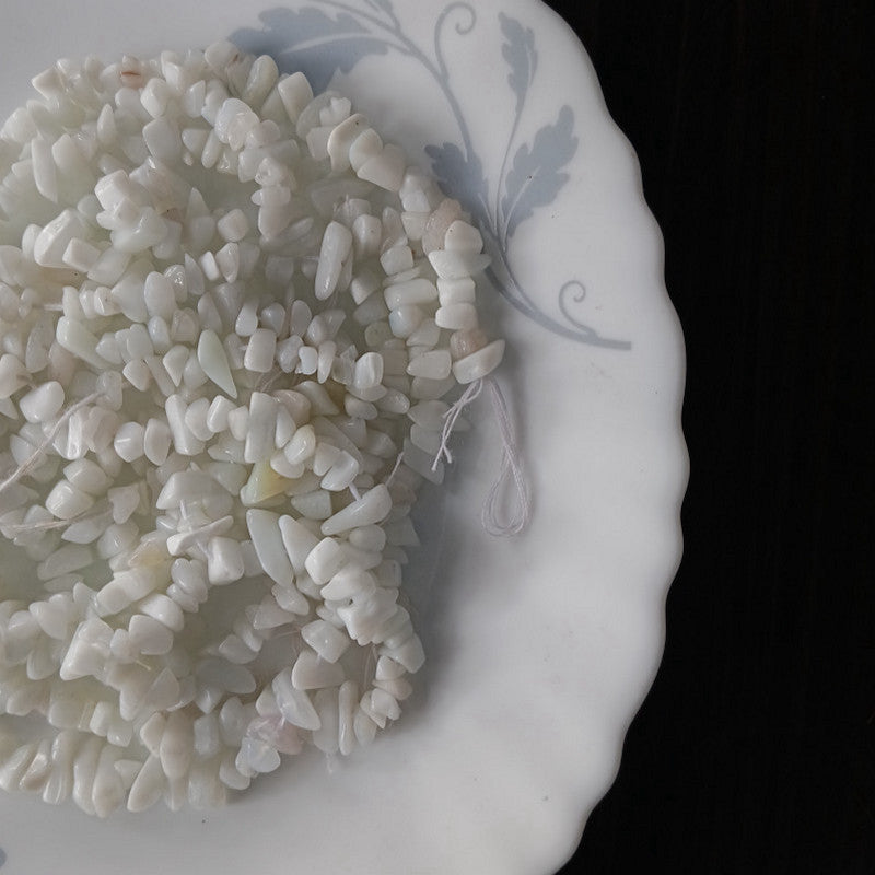 White Chip Beads Per String