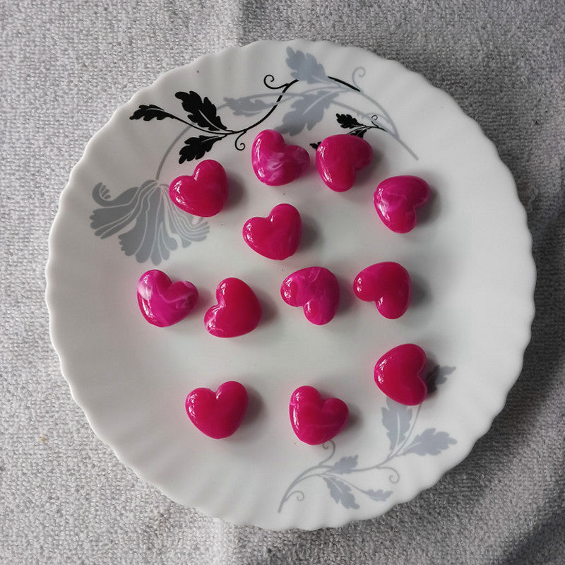 Chunky Dark Pink Heart Per Piece