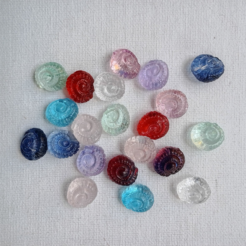 Glass Multi Colour Snail premium Per Piece Random