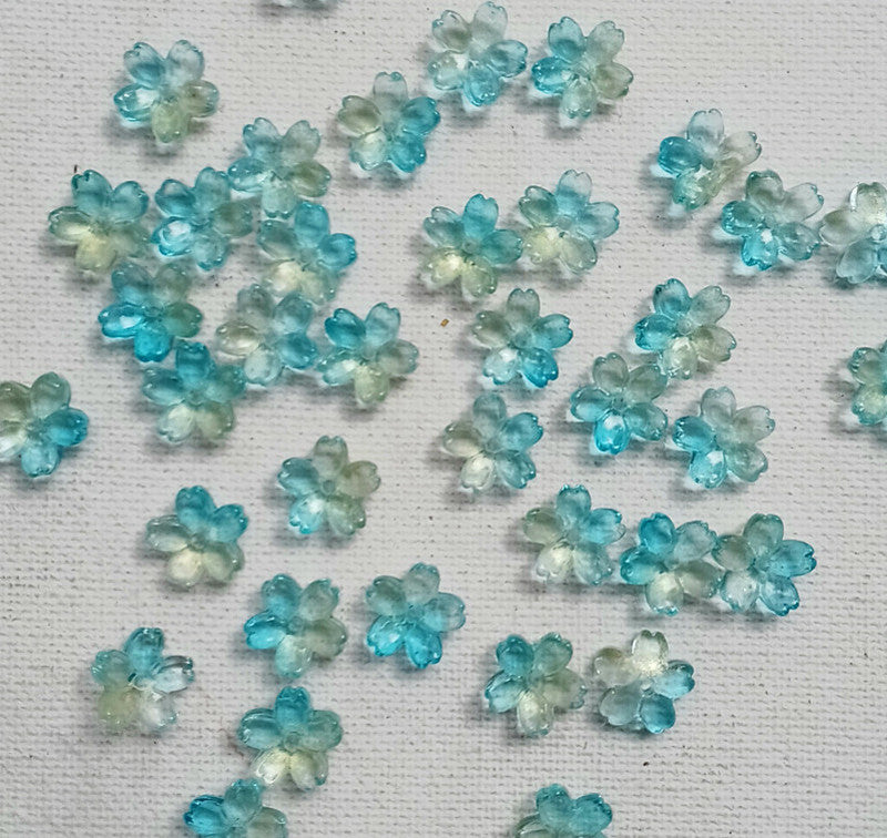 Sky Blue Glass premium Sakura Per Piece
