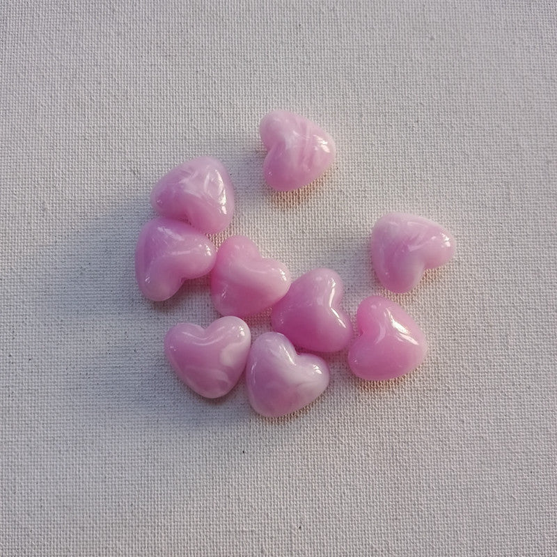 Purple Resin Hearts Per Piece