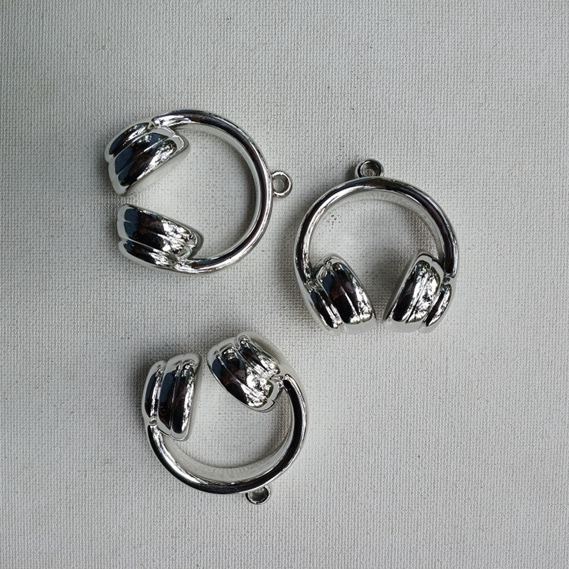 Silver Headphone Charm