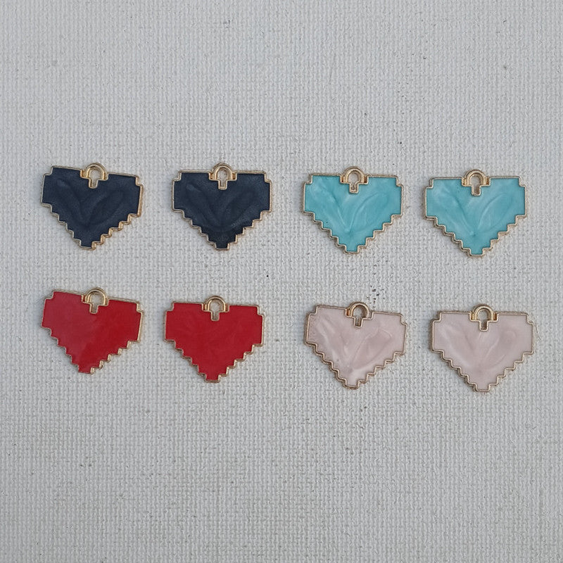 18K Hollow Heart Charm