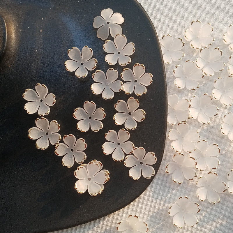 Frosted White Acrylic Flower 10 Gram