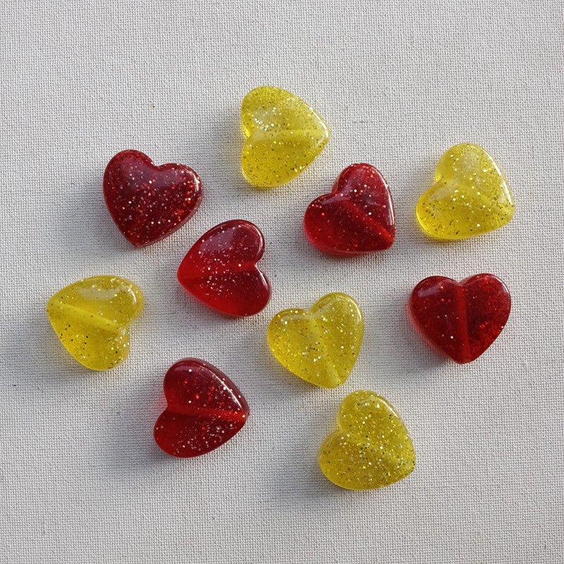 Chunky Glitter Heart Per Piece