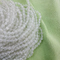 White Crackle 8mm Beads