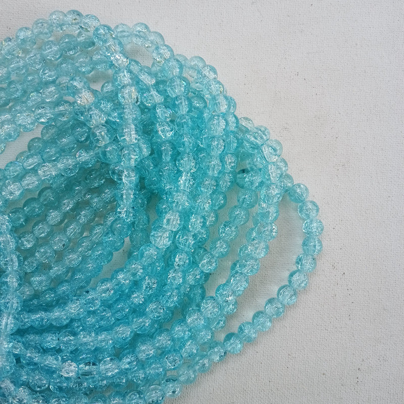 Sky Blue Crackle 8mm Beads