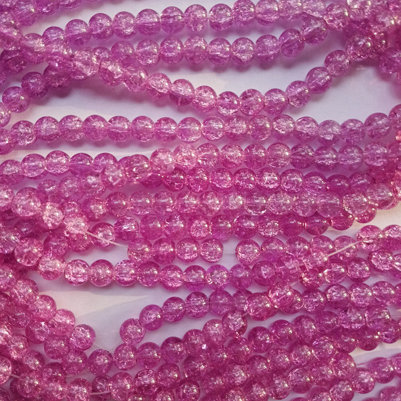 Brinjal Crackle 8mm Beads