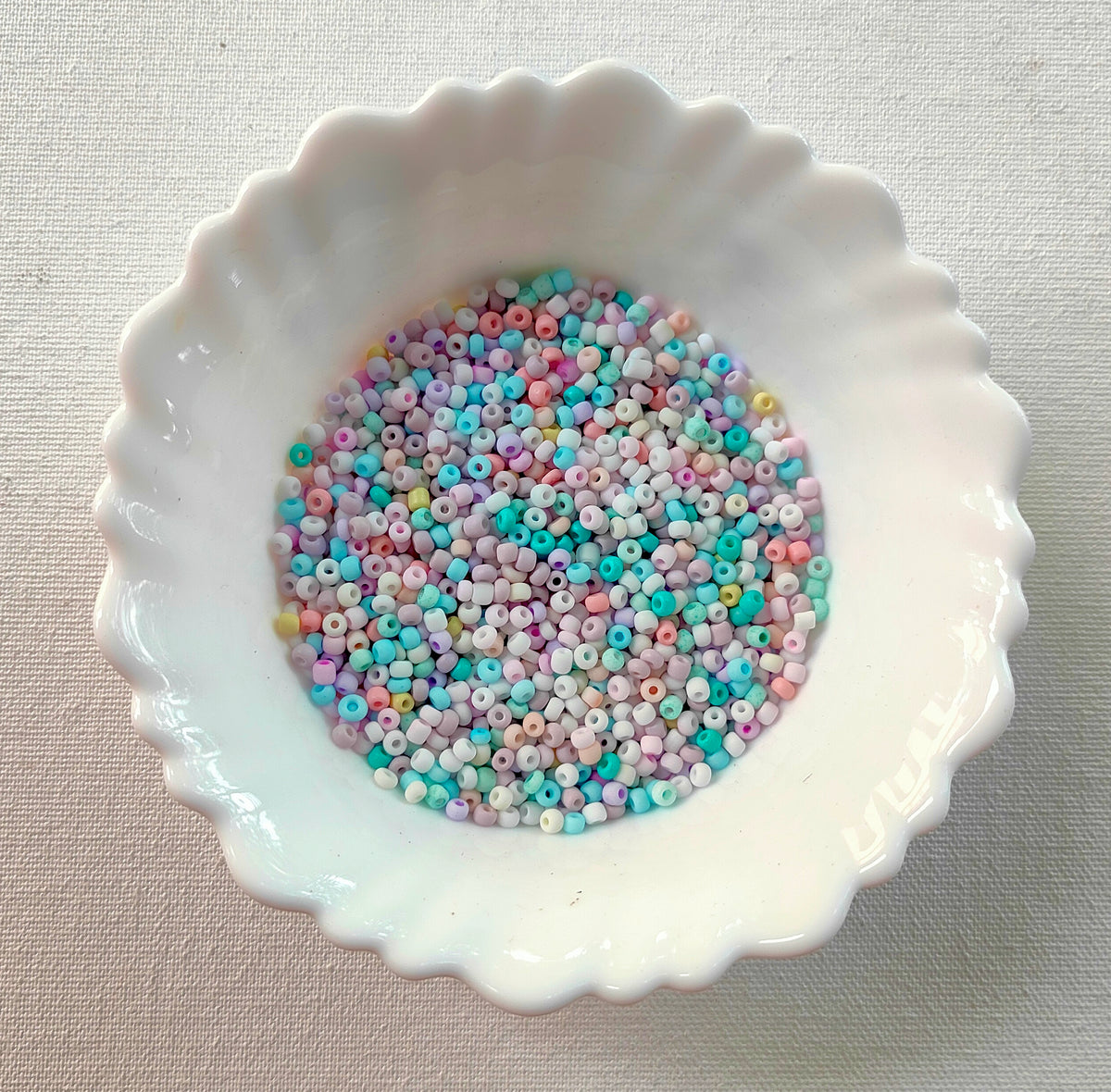Pastel matte seed beads 10 grm