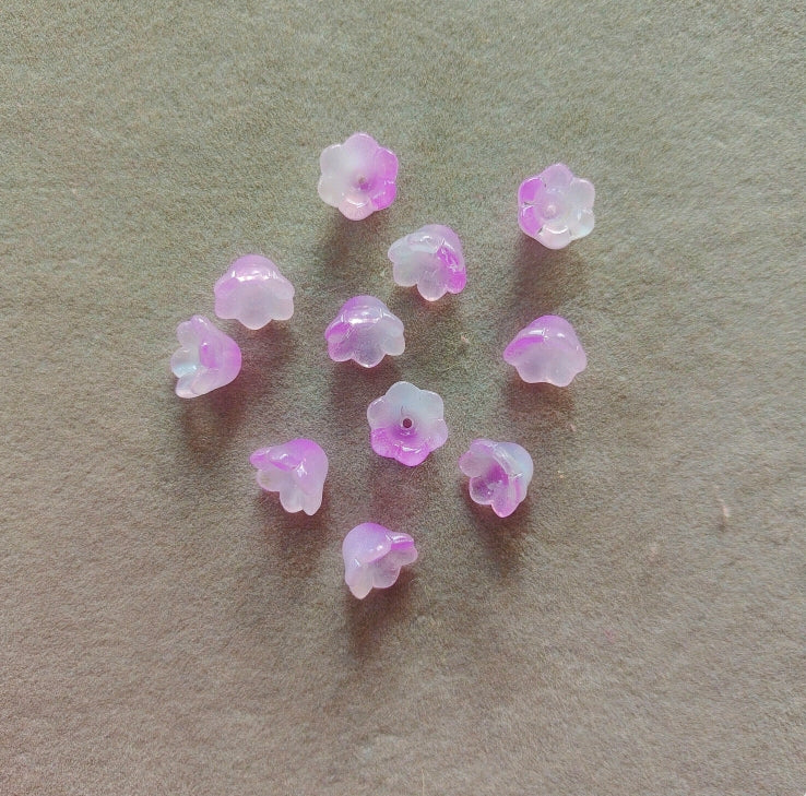 Purple glass premium flower cap