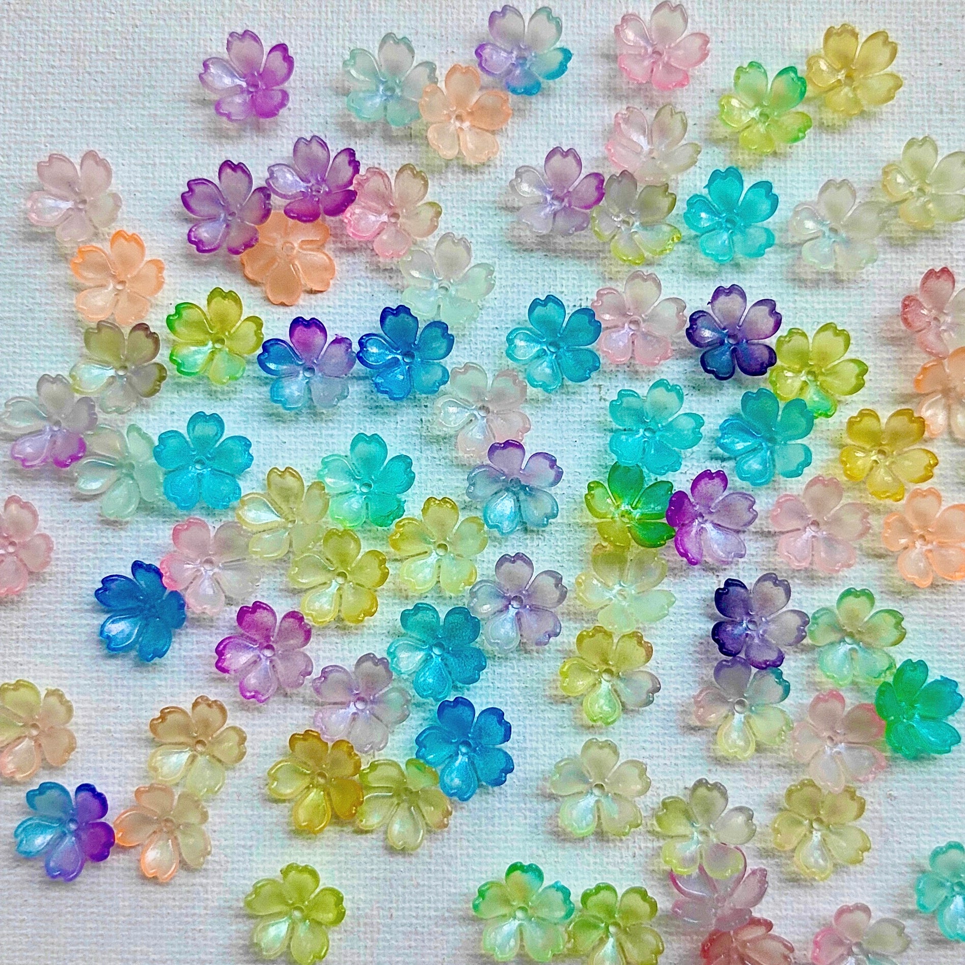 Mini acrylic flowers 10 grm