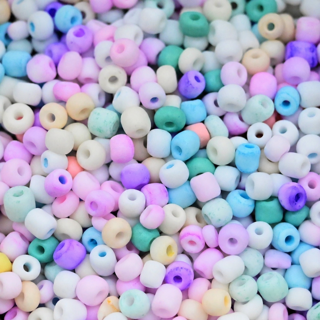Pastel matte seed beads 10 grm
