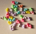 Multi colour puffy heart 10 grm