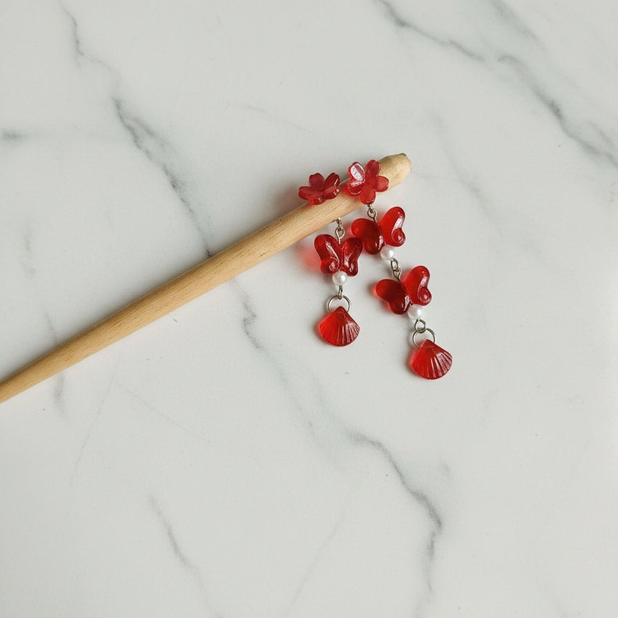 Butterfly hair stick