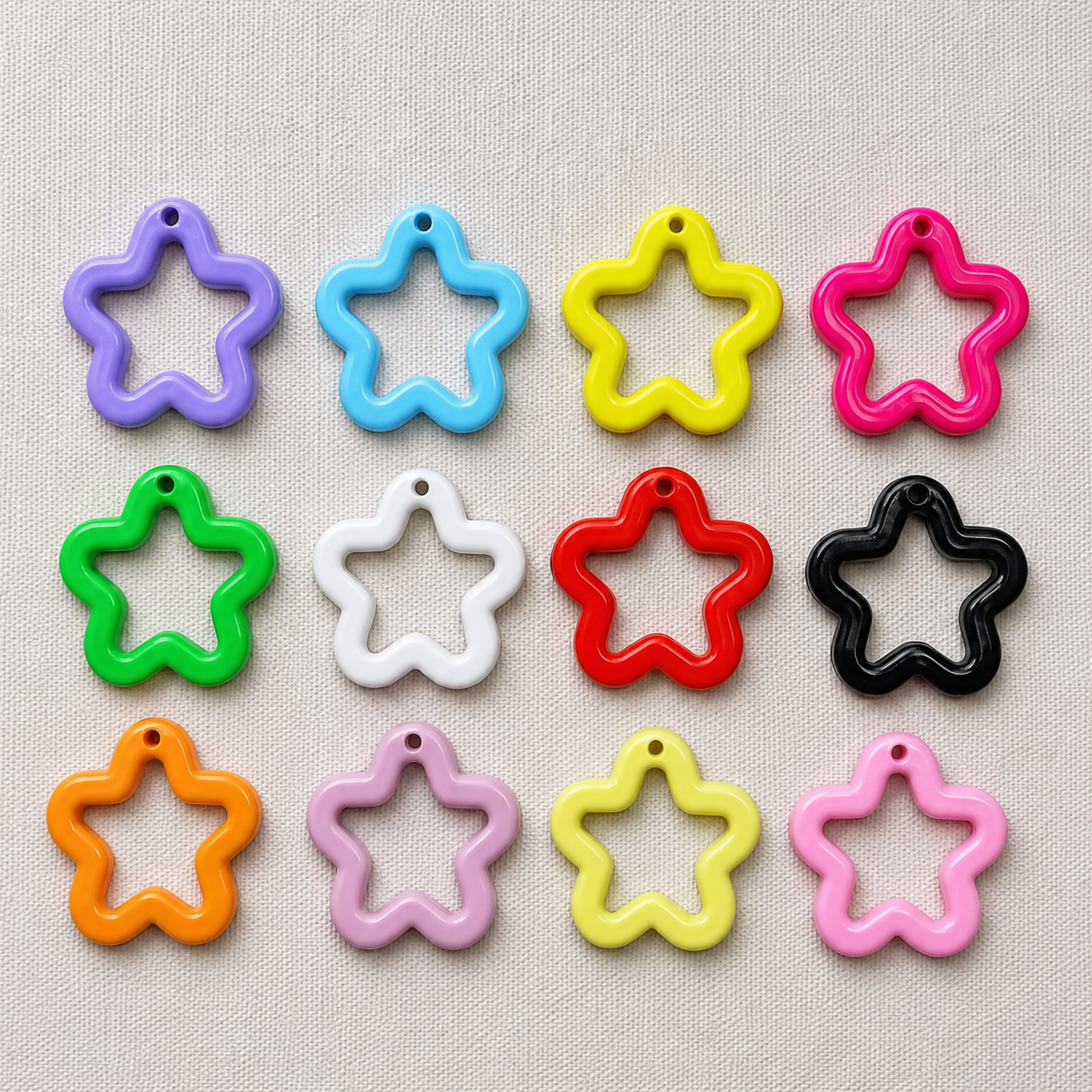 Hollow solid stars pack of 5