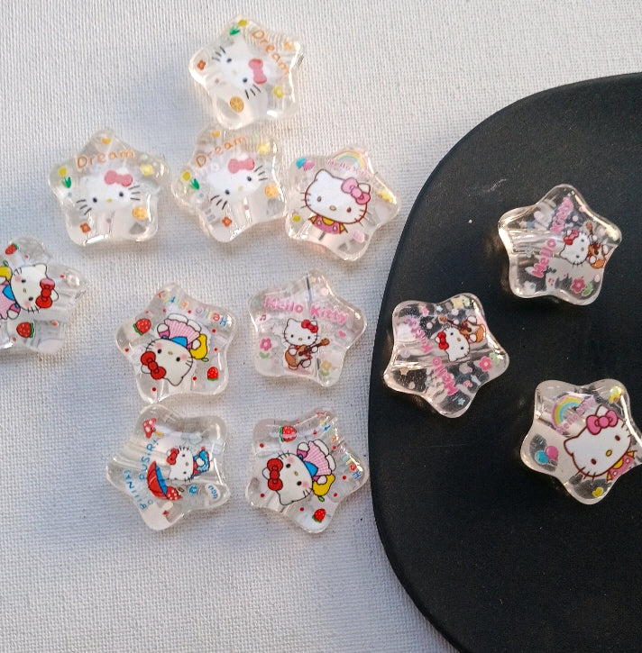 Kitty star bead per piece