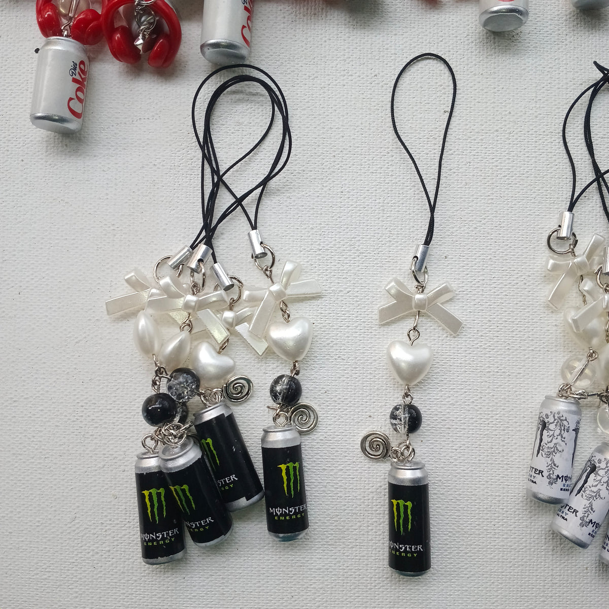 Black monster phone charm