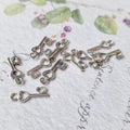 Heart key mini charm