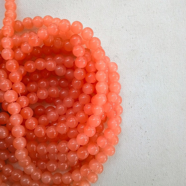 Peach 8mm glass