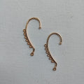 Golden earrcuffs pair