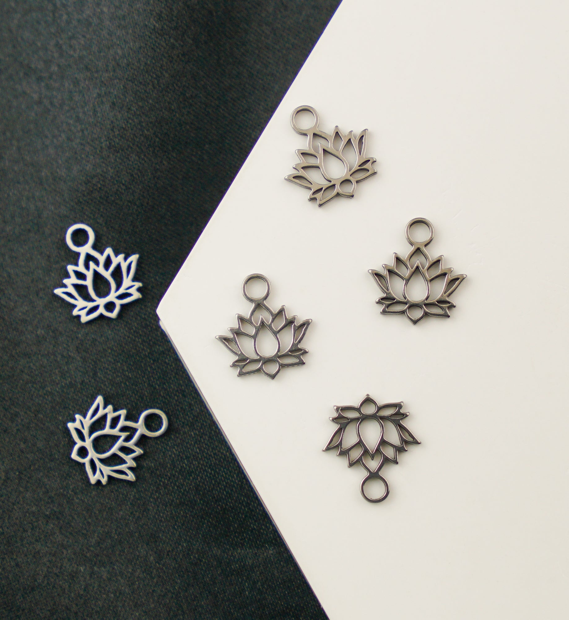 Lotus silver charm