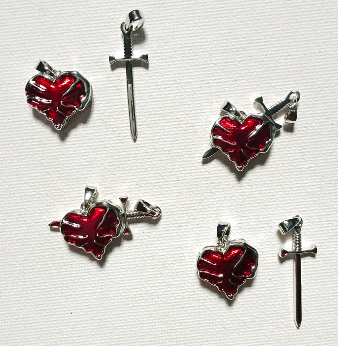 Heart with sword anti tanish premium