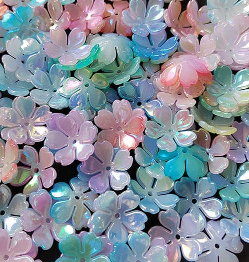 Mini acrylic flowers 10 grm