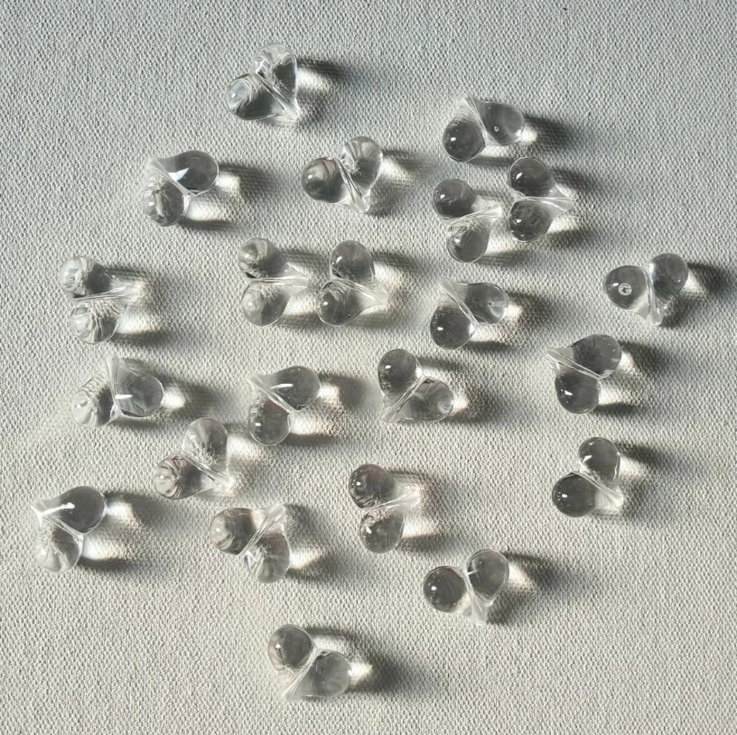 Transperant puffy heart 10 grm
