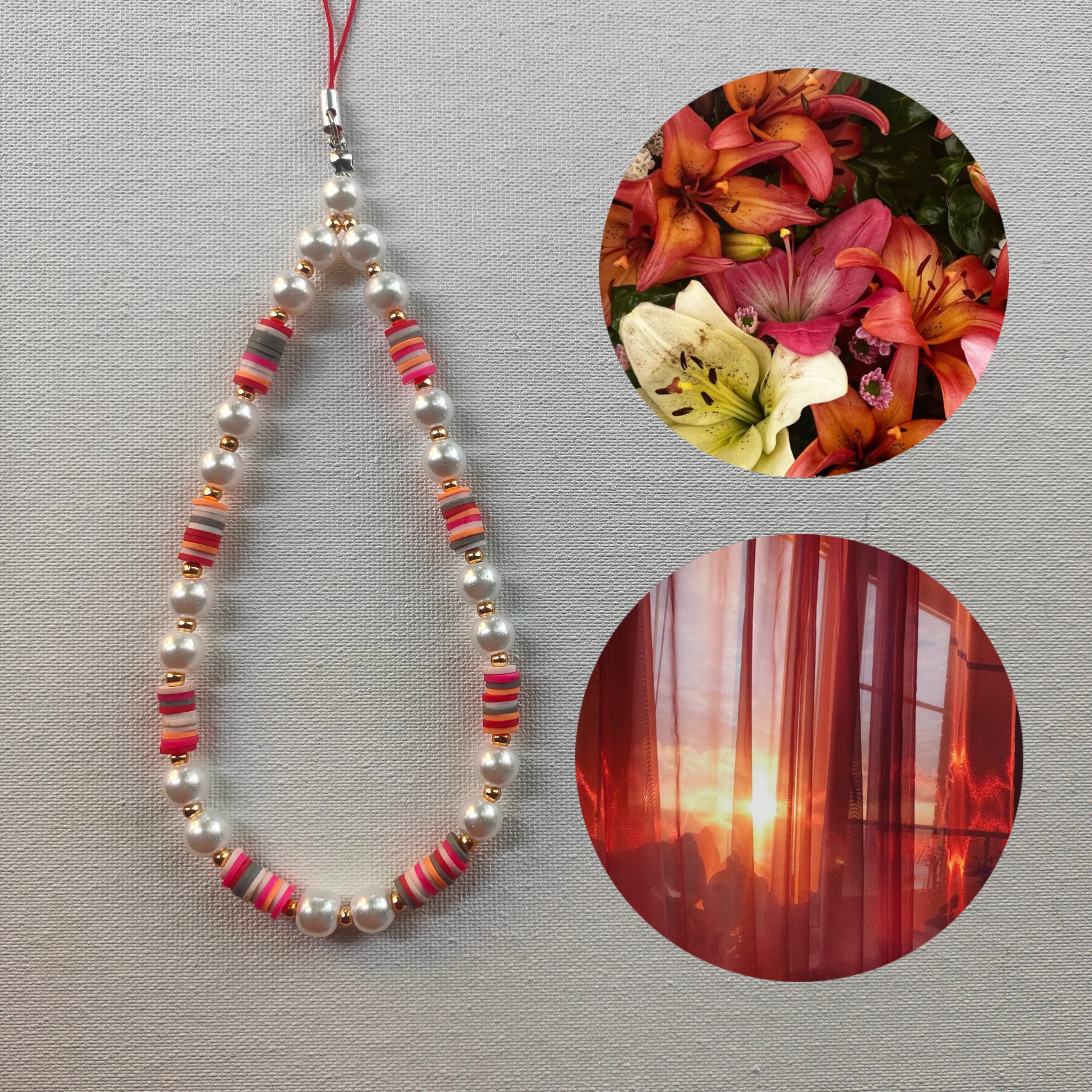 Red fimo phone charm