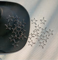 Big metal star per piece charm