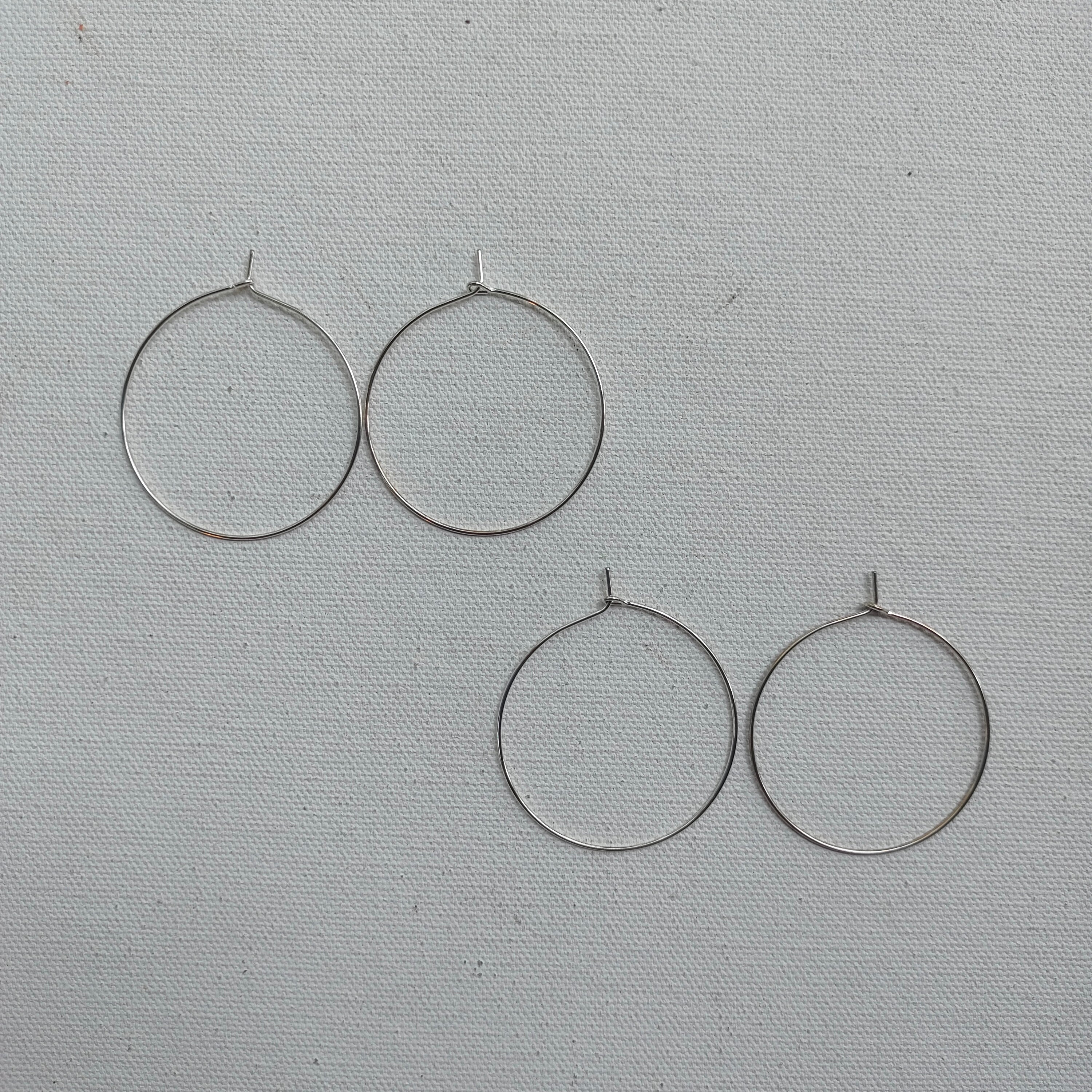 Big round hoops pair