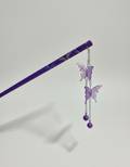 Purple butterfly hairpin