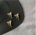 18K Gold Plated Drop Bow premium